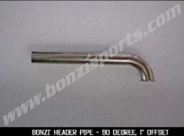 BONZI Header Pipe - 90 Degree, 1" Offset (Stainless Steel)